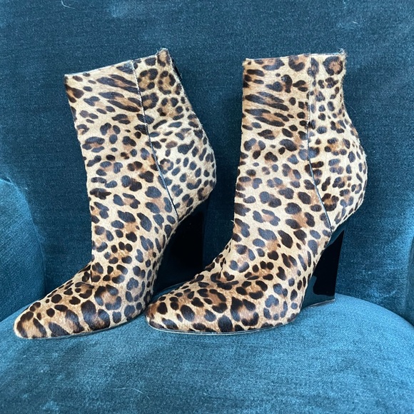 Sexy high heel wedge Jimmy Choo in Animal print fur
